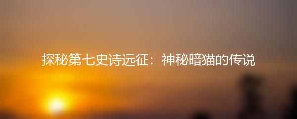 探秘第七史诗远征：神秘暗猫的传说