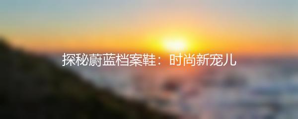 探秘蔚蓝档案鞋：时尚新宠儿