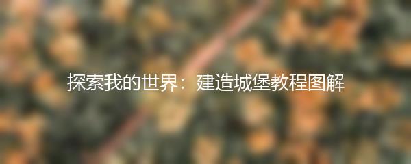 探索我的世界：建造城堡教程图解