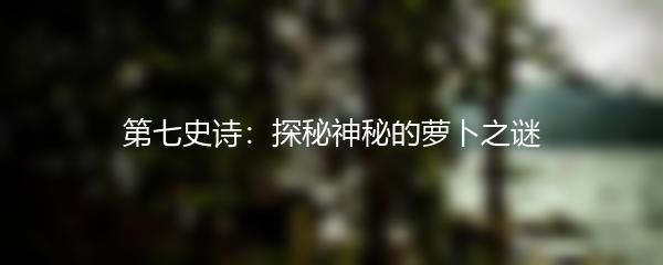 第七史诗：探秘神秘的萝卜之谜