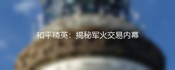和平精英：揭秘军火交易内幕
