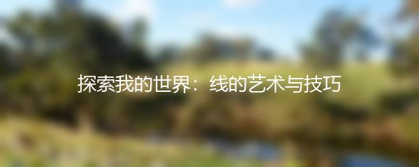 探索我的世界：线的艺术与技巧