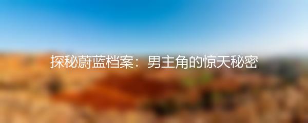探秘蔚蓝档案：男主角的惊天秘密
