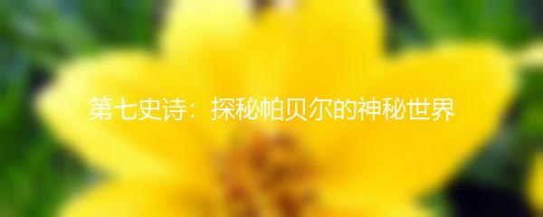 第七史诗：探秘帕贝尔的神秘世界