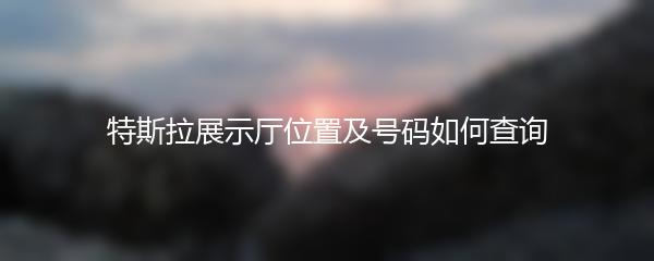 特斯拉展示厅位置及号码如何查询