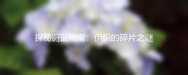 探秘蔚蓝档案：伊织的碎片之谜