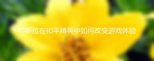 特斯拉在和平精英中如何改变游戏体验