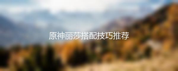 原神丽莎搭配技巧推荐