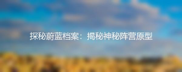 探秘蔚蓝档案：揭秘神秘阵营原型