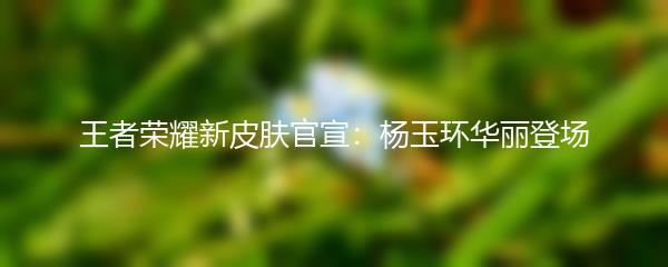 王者荣耀新皮肤官宣：杨玉环华丽登场