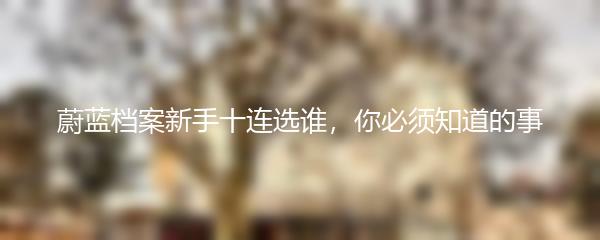 蔚蓝档案新手十连选谁，你必须知道的事