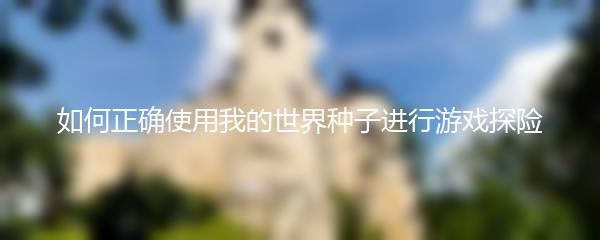 如何正确使用我的世界种子进行游戏探险