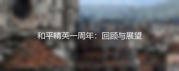 和平精英一周年：回顾与展望