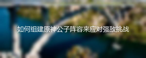 如何组建原神公子阵容来应对强敌挑战