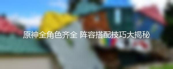 原神全角色齐全 阵容搭配技巧大揭秘