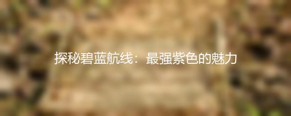探秘碧蓝航线：最强紫色的魅力