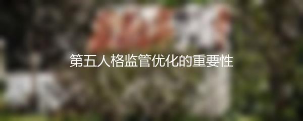 第五人格监管优化的重要性