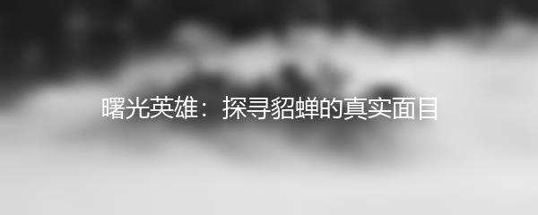 曙光英雄：探寻貂蝉的真实面目