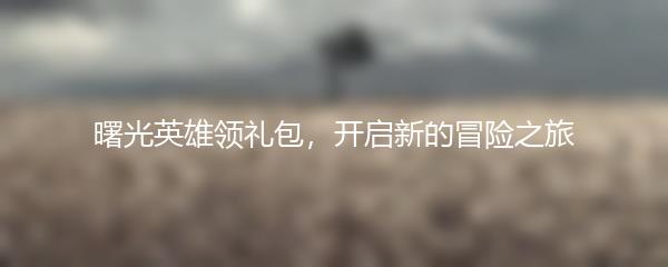 曙光英雄领礼包，开启新的冒险之旅