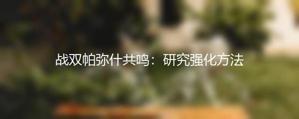 战双帕弥什共鸣：研究强化方法