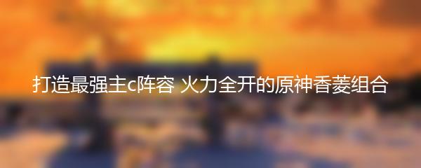 打造最强主c阵容 火力全开的原神香菱组合