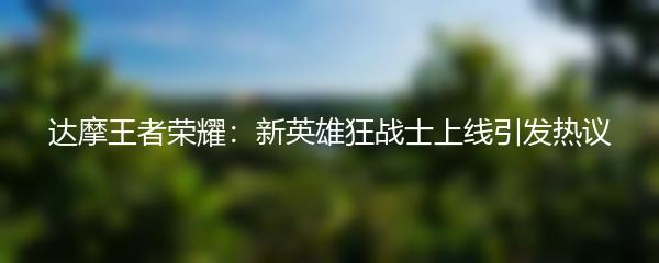 达摩王者荣耀：新英雄狂战士上线引发热议