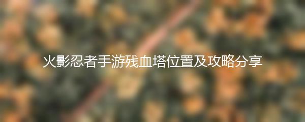火影忍者手游残血塔位置及攻略分享