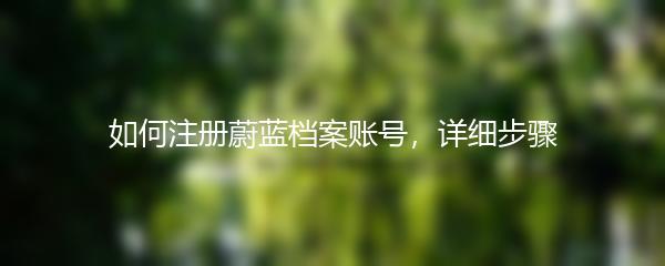 如何注册蔚蓝档案账号，详细步骤