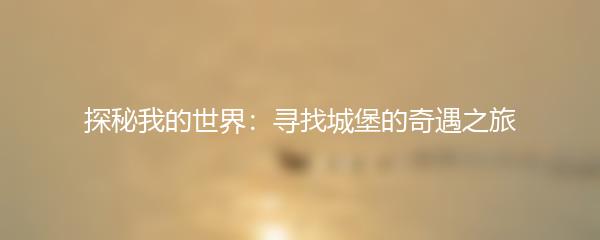 探秘我的世界：寻找城堡的奇遇之旅
