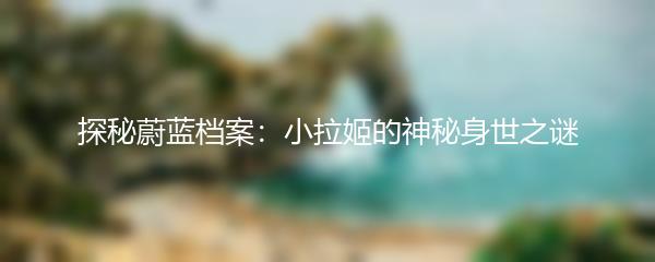 探秘蔚蓝档案：小拉姬的神秘身世之谜