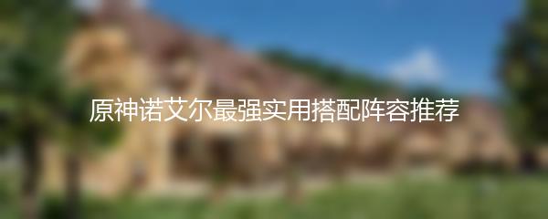 原神诺艾尔最强实用搭配阵容推荐