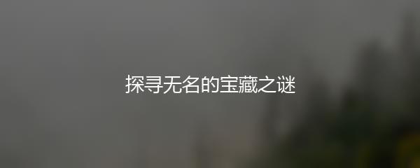 探寻无名的宝藏之谜