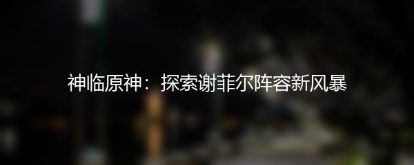 神临原神：探索谢菲尔阵容新风暴