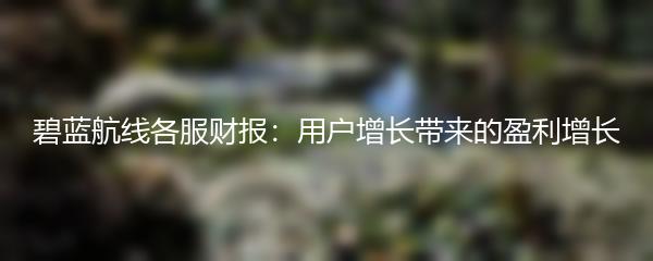 碧蓝航线各服财报：用户增长带来的盈利增长