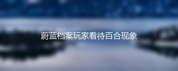 蔚蓝档案玩家看待百合现象