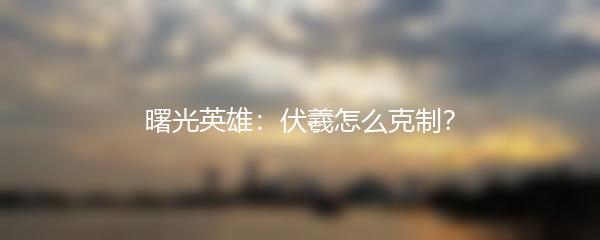 曙光英雄：伏羲怎么克制？