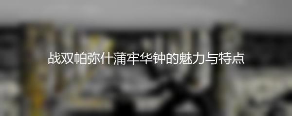 战双帕弥什蒲牢华钟的魅力与特点