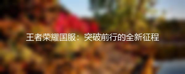 王者荣耀国服：突破前行的全新征程