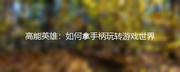 高能英雄：如何拿手柄玩转游戏世界