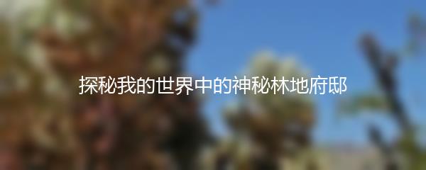 探秘我的世界中的神秘林地府邸