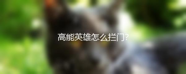 高能英雄怎么拦门？