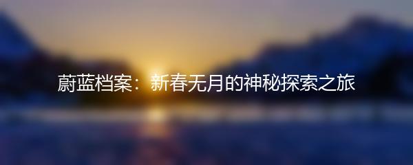 蔚蓝档案：新春无月的神秘探索之旅