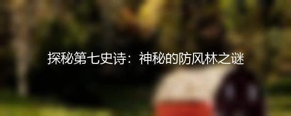 探秘第七史诗：神秘的防风林之谜