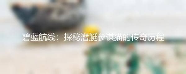 碧蓝航线：探秘潜艇参谋猫的传奇历程