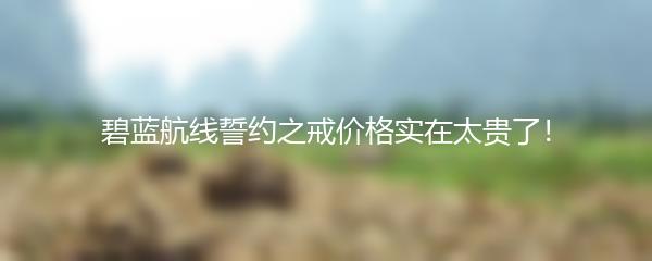 碧蓝航线誓约之戒价格实在太贵了！