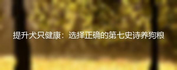提升犬只健康：选择正确的第七史诗养狗粮