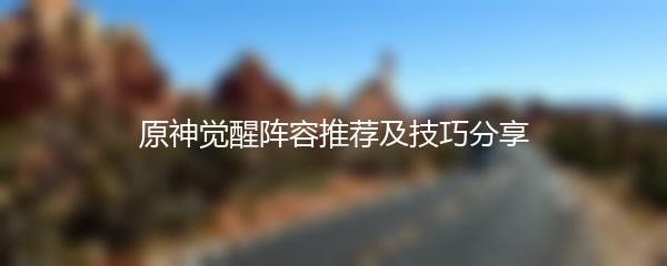 原神觉醒阵容推荐及技巧分享