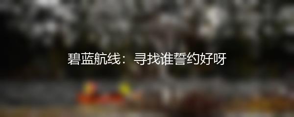 碧蓝航线：寻找谁誓约好呀