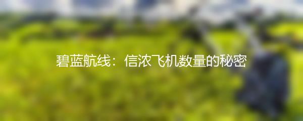 碧蓝航线：信浓飞机数量的秘密