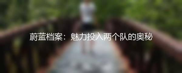 蔚蓝档案：魅力投入两个队的奥秘